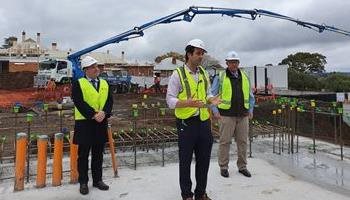 First concrete poured for Cancer centre