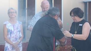 Smoking ceremony for new Surgical Unit